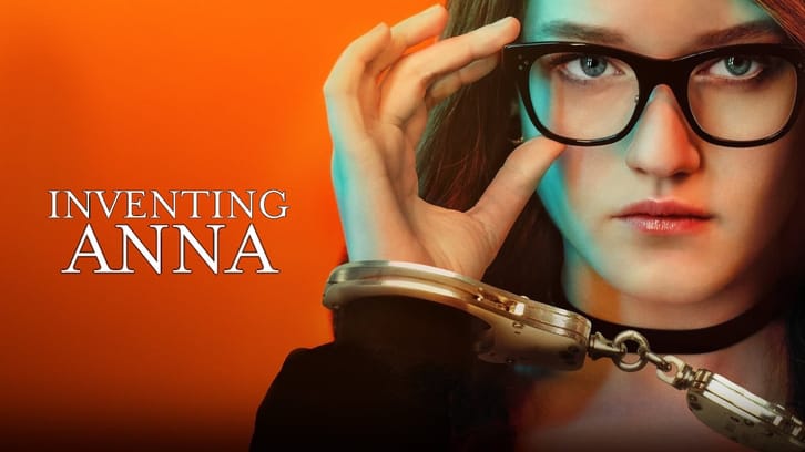 TV cover photo of Inventing Anna, with Anna in handcuffs