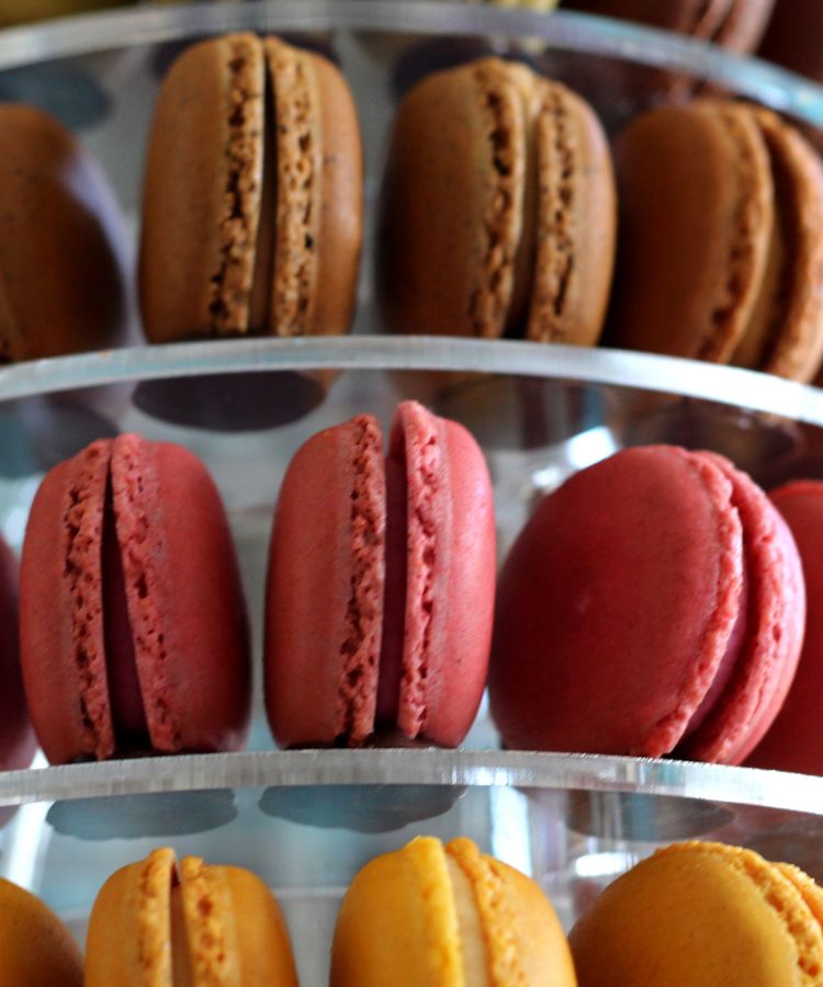 Brown, Pink and Orange Macaroon Tower Display